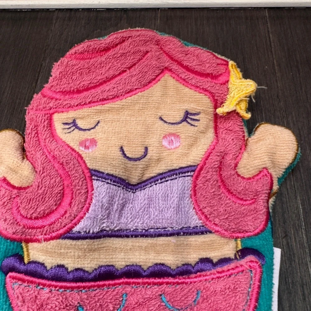 NWOT Stephen Joseph Mermaid Bath Mitt Toy with Pink Kids Toddler Baby